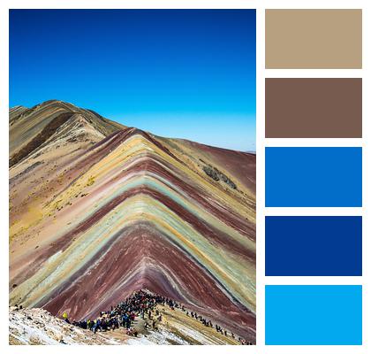 Trekking Rainbow Mountain Peru Image